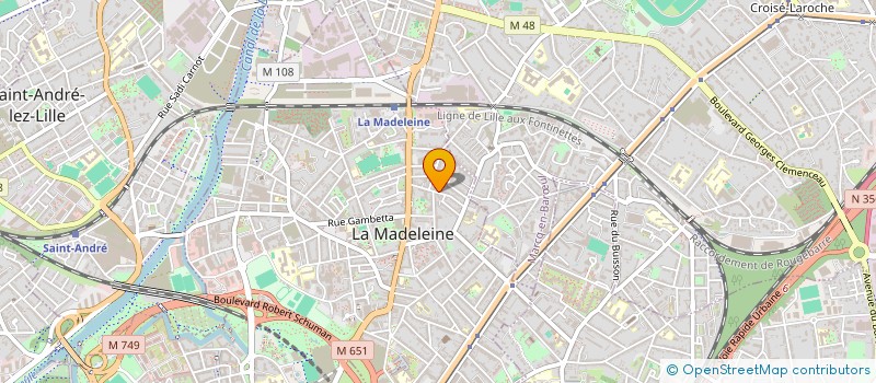 localisation de l'entreprise LES AMIS DE LA BARAQUE EN VRAC à LA MADELEINE