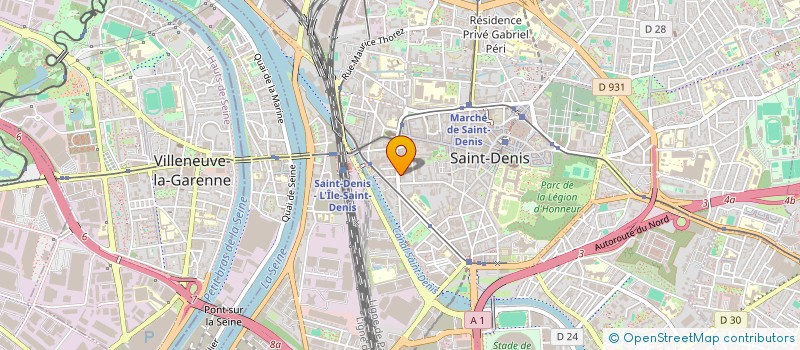 localisation de l'entreprise LES AMIS DE LA BASILIQUE CATHEDRALE SAINT DENIS à SAINT-DENIS