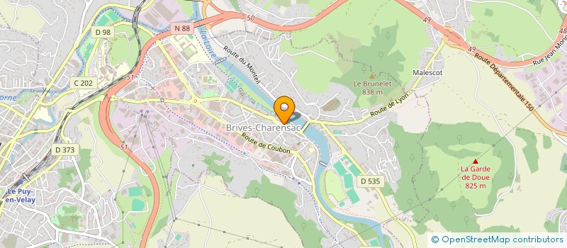 localisation de l'entreprise LES AMIS DE LA BIBLIOTHEQUE  BRIVES-CHARENSAC