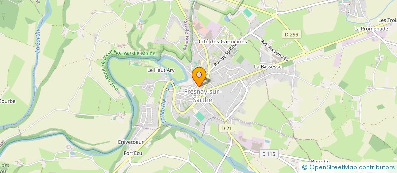 localisation de l'entreprise LES AMIS DE LA BIBLIOTHEQUE DE FRESNAY-SUR-SARTHE à FRESNAY-SUR-SARTHE