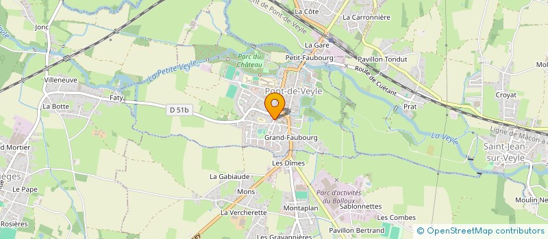 localisation de l'entreprise LES AMIS DE LA BIBLIOTHEQUE DE PONT DE VEYLE  PONT-DE-VEYLE