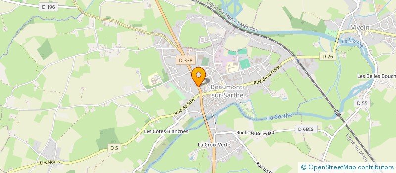 localisation de l'entreprise LES AMIS DE LA BIBLIOTHEQUE GEORGES ROUAULT  BEAUMONT-SUR-SARTHE