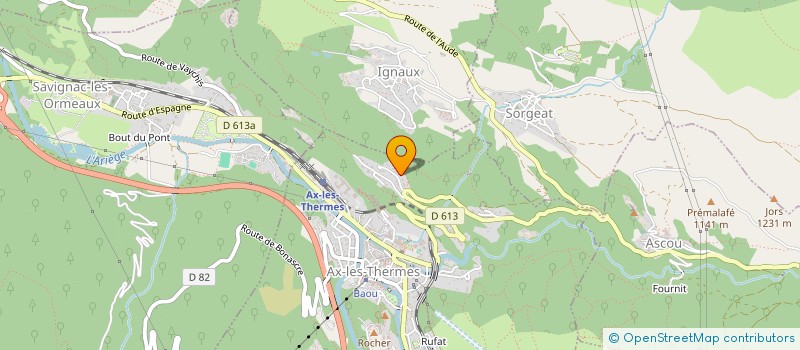 localisation de l'entreprise LES AMIS DE LA BOULE AXEENNE à AX-LES-THERMES