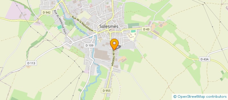 localisation de l'entreprise LES AMIS DE LA BRASSERIE DE L'ABBAYE DE SOLESMES à SOLESMES
