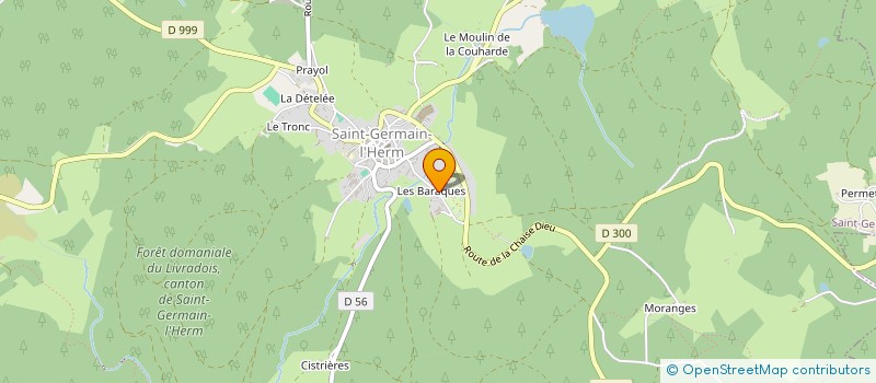 localisation de l'entreprise LES AMIS DE LA BROCANTE  SAINT GERMAIN L'HERM