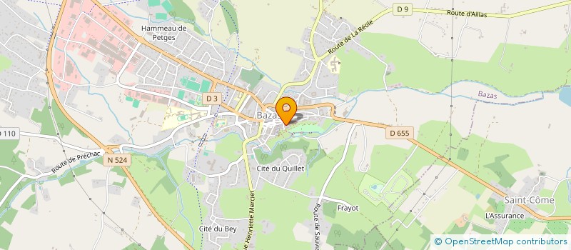 localisation de l'entreprise LES AMIS DE LA CATHEDRALE DE BAZAS  BAZAS