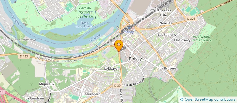 localisation de l'entreprise LES AMIS DE LA CENTRALE DE POISSY  POISSY