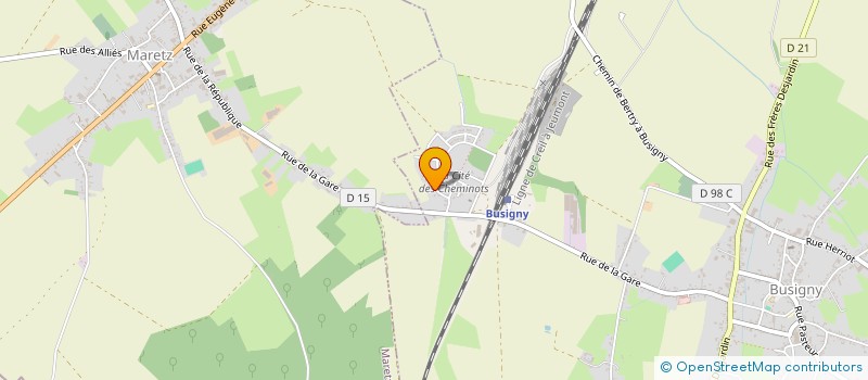 localisation de l'entreprise LES AMIS DE LA CITE DES CHEMINOTS  BUSIGNY