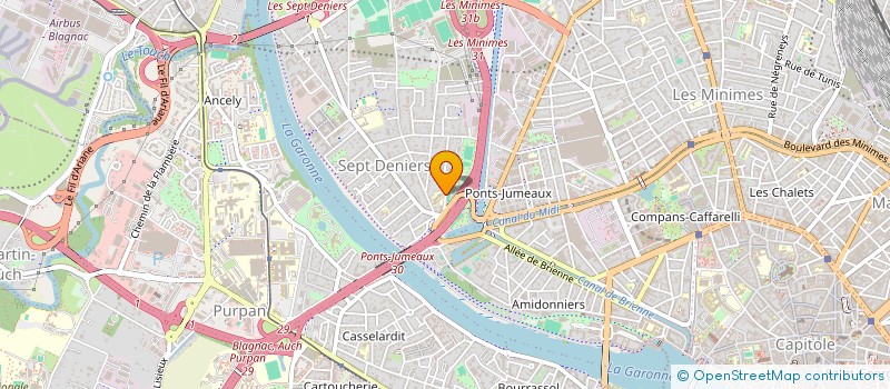 localisation de l'entreprise LES AMIS DE LA CLASSE MUSIQUE DES PONTS JUMEAUX à TOULOUSE