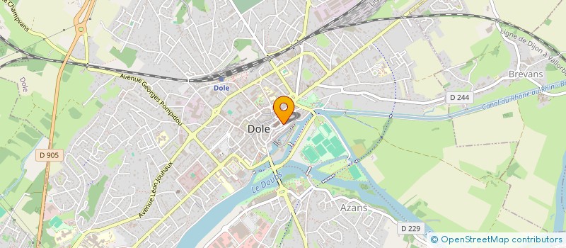 localisation de l'entreprise LES AMIS DE LA COLLEGIALE DE DOLE à DOLE