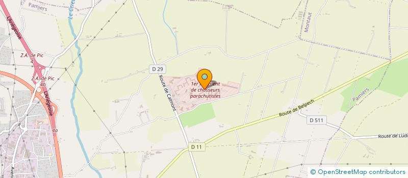 localisation de l'entreprise LES AMIS DE LA COMPAGNIE D'ECLAIRAGE ET D'APPUI DU 1ER RCP à PAMIERS