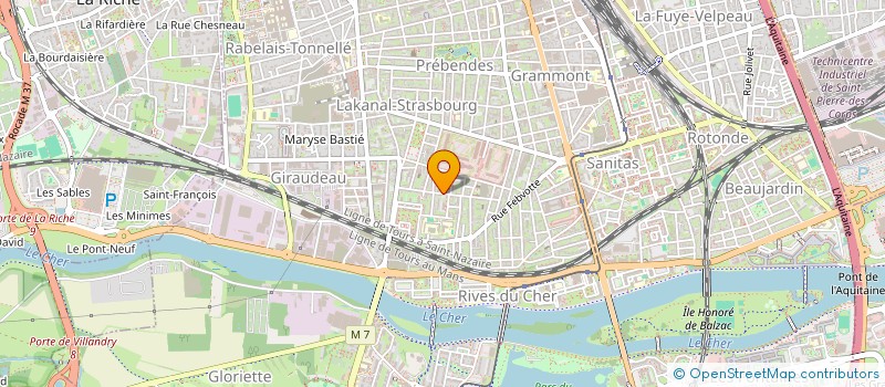 localisation de l'entreprise LES AMIS DE LA COMPAGNIE DE L'IMPROLABE  TOURS