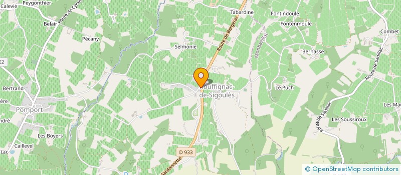 localisation de l'entreprise LES AMIS DE LA CREMPSE  ROUFFIGNAC-DE-SIGOULES