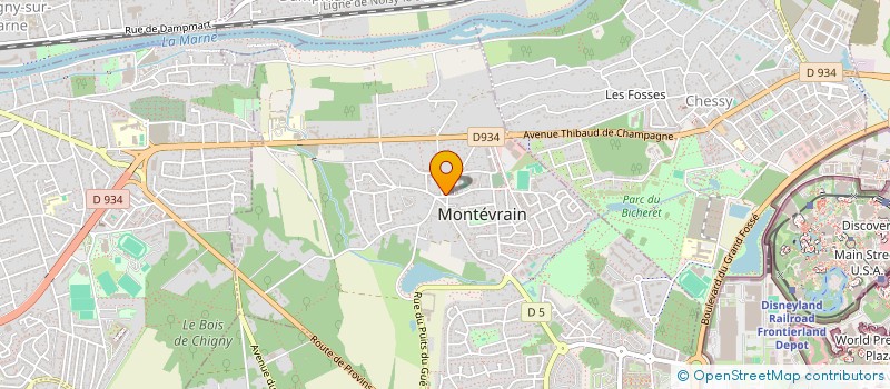 localisation de l'entreprise LES AMIS DE LA DANSE  MONTEVRAIN