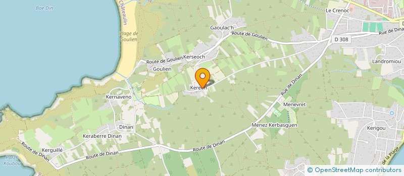 localisation de l'entreprise LES AMIS DE LA FERME DE KEREON ONT LA FRITE  CROZON