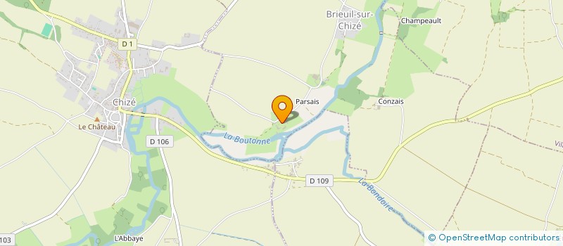 localisation de l'entreprise LES AMIS DE LA FORET DE CHIZE  BRIEUIL-SUR-CHIZE