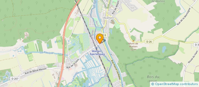 localisation de l'entreprise LES AMIS DE LA GAULE  WATTEN