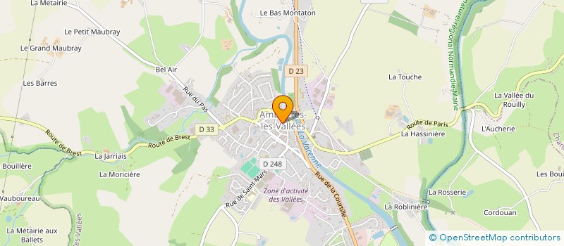 localisation de l'entreprise LES AMIS DE LA GAULE  AMBRIERES-LES-VALLEES