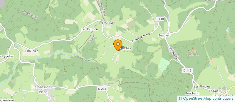 localisation de l'entreprise LES AMIS DE LA GRANGE AUX BELLES  SAINT-ANDRE-EN-VIVARAIS