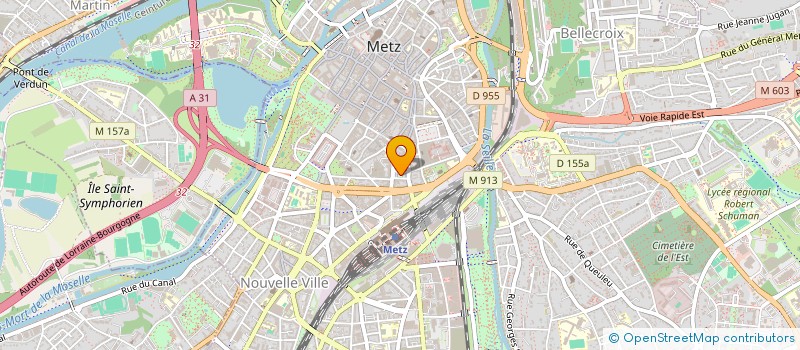 localisation de l'entreprise LES AMIS DE LA JEUNESSE ET DES SPORTS  METZ