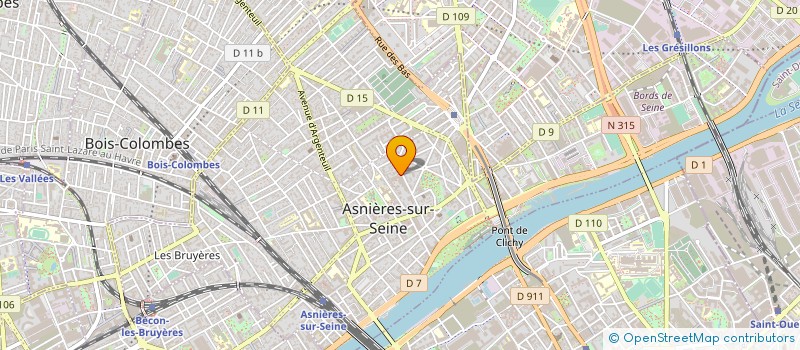 localisation de l'entreprise LES AMIS DE LA JEUNESSE & SPOR à ASNIERES-SUR-SEINE