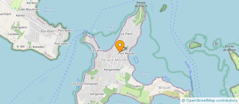 localisation de l'entreprise LES AMIS DE LA MAISON DU PAYSAGE ET DU PATRIMOINE  ILE-AUX-MOINES