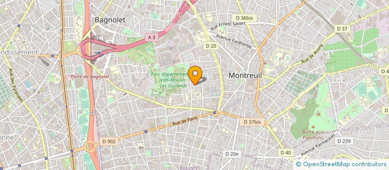 localisation de l'entreprise LES AMIS DE LA MARBRERIE à MONTREUIL