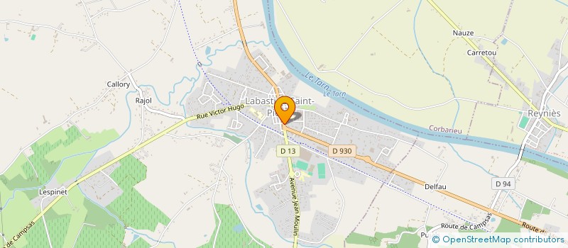 localisation de l'entreprise LES AMIS DE LA MEDIATHEQUE DE LABASTIDE SAINT PIERRE  LABASTIDE-SAINT-PIERRE