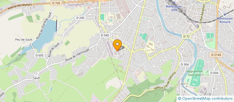 localisation de l'entreprise LES AMIS DE LA MJC à MONTLUCON