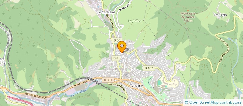 localisation de l'entreprise LES AMIS DE LA MONTAGNE DE TARARE  LES SAUVAGES