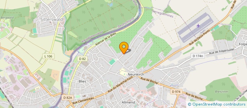 localisation de l'entreprise LES AMIS DE LA PETANQUE DE WOELFLING  SARREGUEMINES