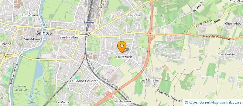 localisation de l'entreprise LES AMIS DE LA PETANQUE LA RECLUSE  SAINTES