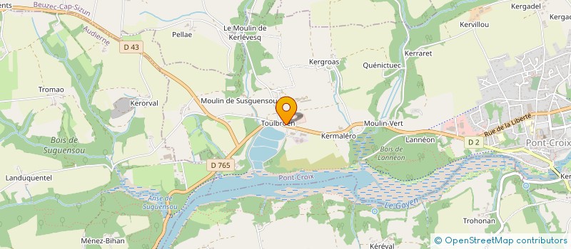 localisation de l'entreprise LES AMIS DE LA PINTE DU RAZ  PONT CROIX