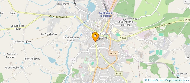 localisation de l'entreprise LES AMIS DE LA PLACE DE LA NATION à SAINT-YRIEIX-LA-PERCHE