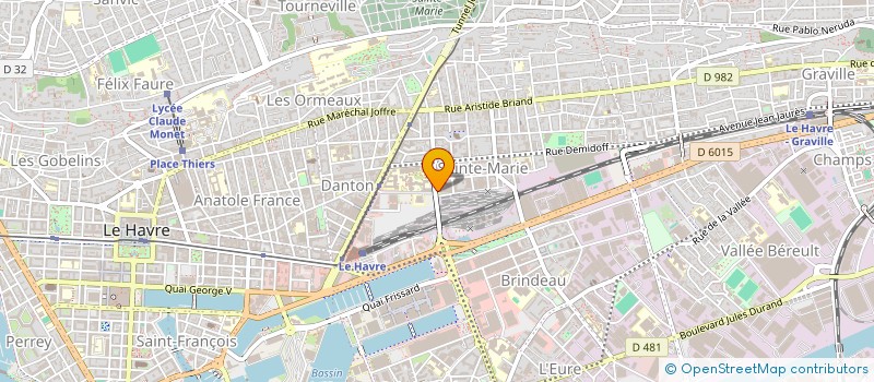 localisation de l'entreprise LES AMIS DE LA PLANETE VIVABLE - INTERNATIONAL  LE HAVRE