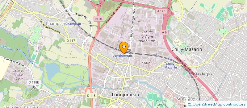localisation de l'entreprise LES AMIS DE LA PORTE DE PARIS à LONGJUMEAU