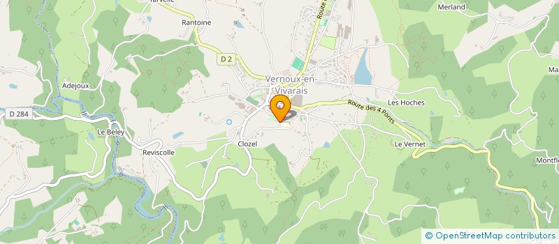 localisation de l'entreprise LES AMIS DE LA RESIDENCE BEAUREGARD  VERNOUX-EN-VIVARAIS