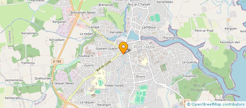 localisation de l'entreprise LES AMIS DE LA RESIDENCE DES CAMELIAS à PONT-L'ABBE