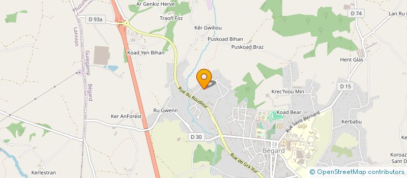 localisation de l'entreprise LES AMIS DE LA RESISTANCE à BEGARD