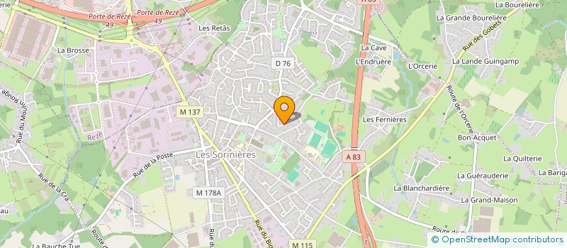 localisation de l'entreprise LES AMIS DE LA RIBOTE  LES SORINIERES