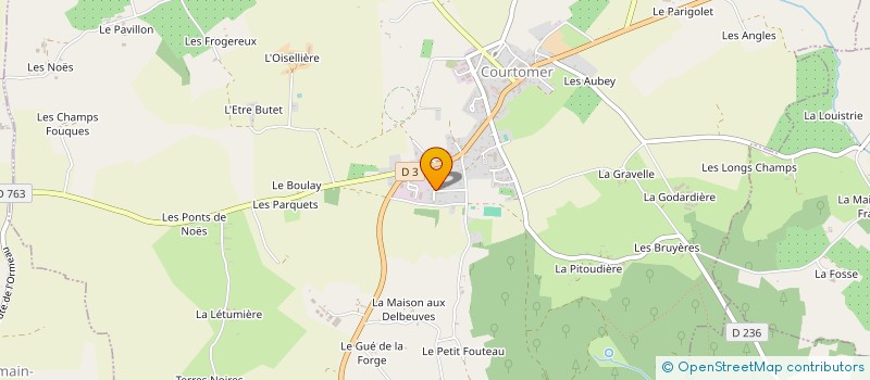 localisation de l'entreprise LES AMIS DE LA ROUSSIERE à COURTOMER