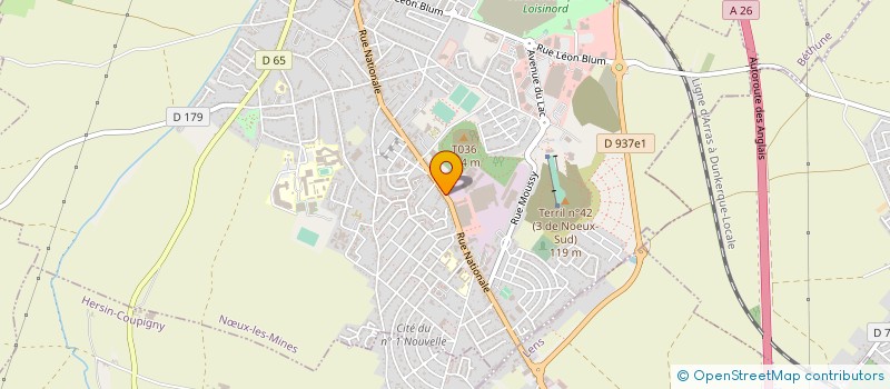 localisation de l'entreprise LES AMIS DE LA ROUTE à NOEUX LES MINES