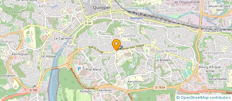 localisation de l'entreprise LES AMIS DE LA SANTE DU FINISTERE à QUIMPER