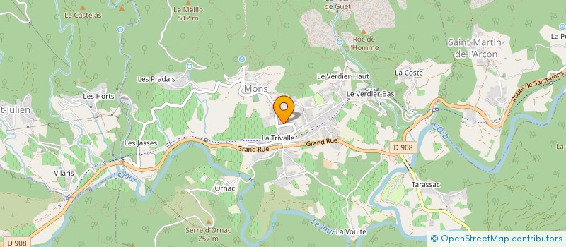 localisation de l'entreprise LES AMIS DE LA TAILLANDERIE GALIBERT  OLARGUES