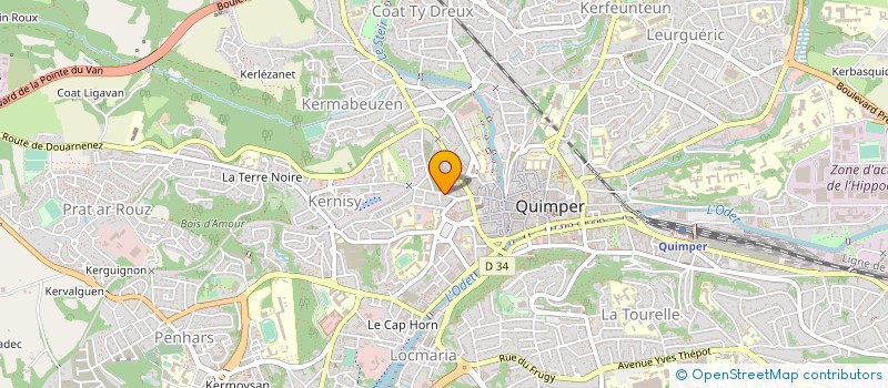 localisation de l'entreprise LES AMIS DE LA TERRE DE CORNOUAILLE à QUIMPER