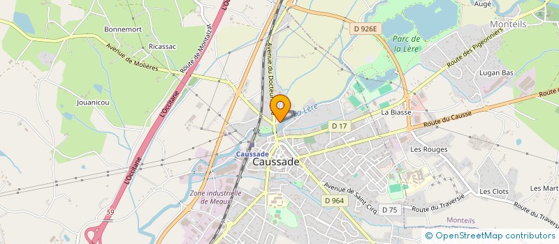 localisation de l'entreprise LES AMIS DE LA VALLEE DE L'UNION  CAUSSADE