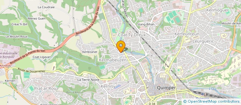 localisation de l'entreprise LES AMIS DE LA VENELLE à QUIMPER