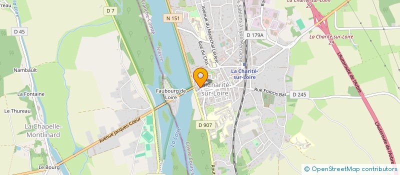localisation de l'entreprise LES AMIS DE LA VILLE DU LIVRE à LA CHARITE-SUR-LOIRE