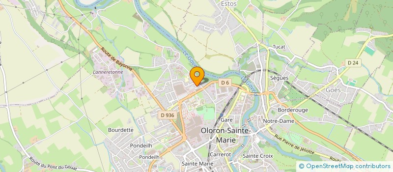 localisation de l'entreprise LES AMIS DE LEGUGNON  OLORON-SAINTE-MARIE