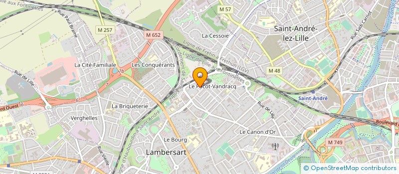 localisation de l'entreprise LES AMIS DE LILLE à LAMBERSART